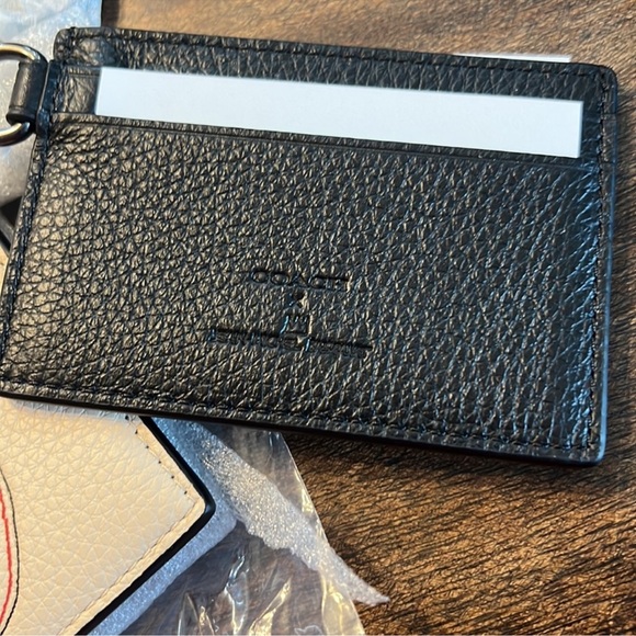 Coach X Jean Michel Basquiat Pouch & Card ID Wallet 2pcs NWOT pebble leather - Picture 12 of 16